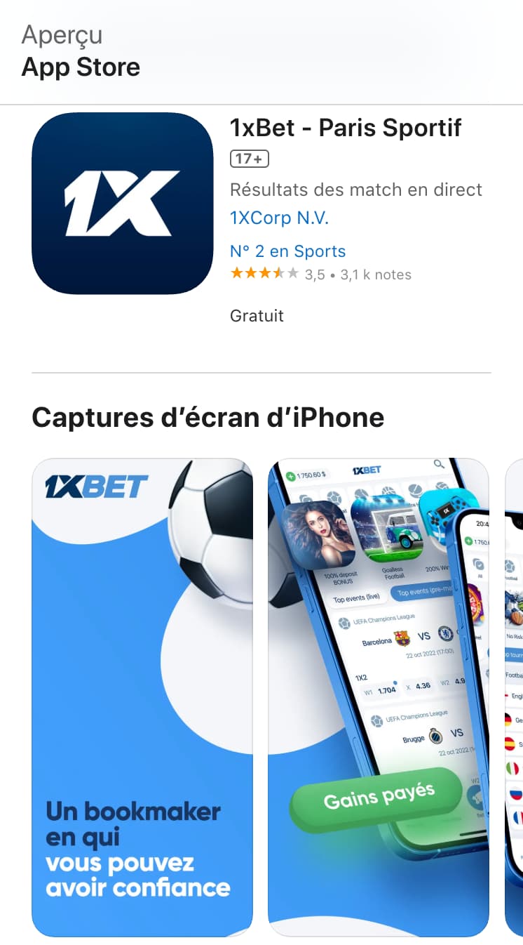 Télécharger l'application sur iPhone