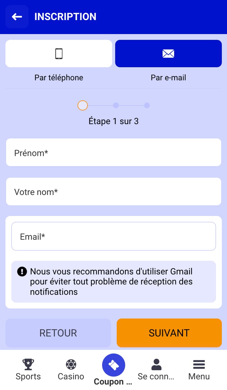 Comment s'inscrire sur Paripesa