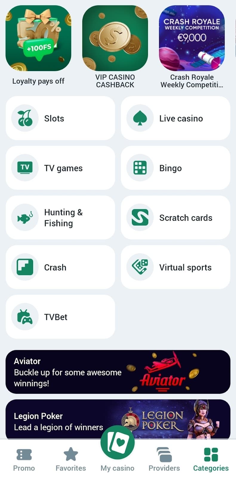 Interfaz de BetWinner mostrando apuestas deportivas
