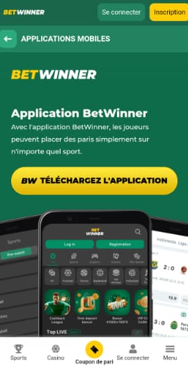 Application mobile dans Betwinner