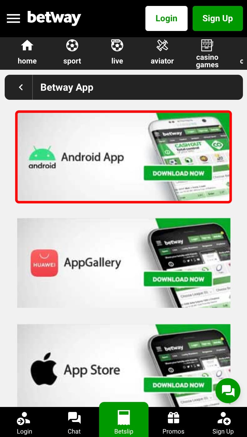 Betway App on Android