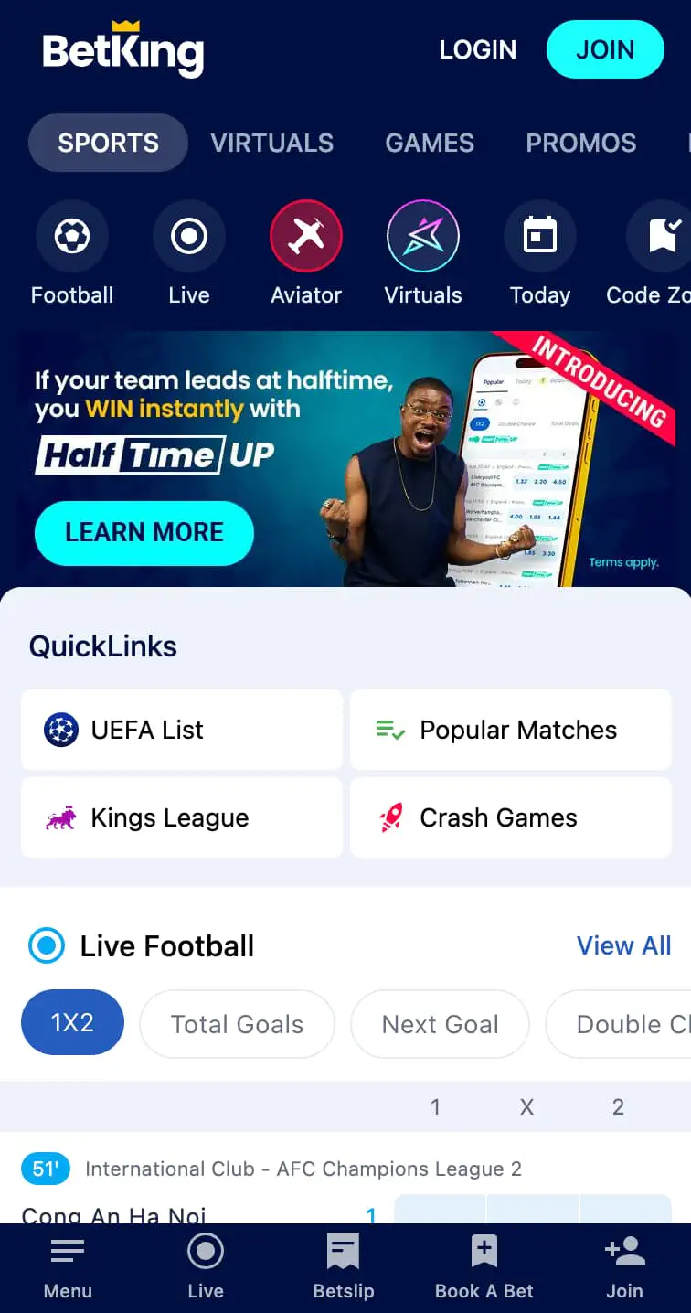 BetKing official website