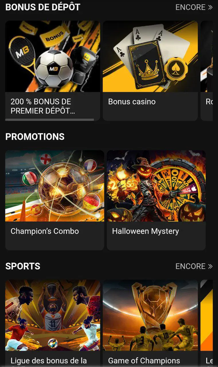 Offres bonus chez Melbet