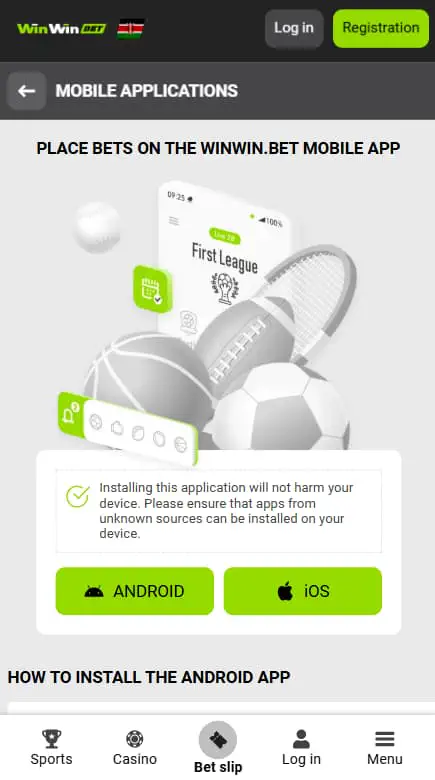 Downloading mobile app