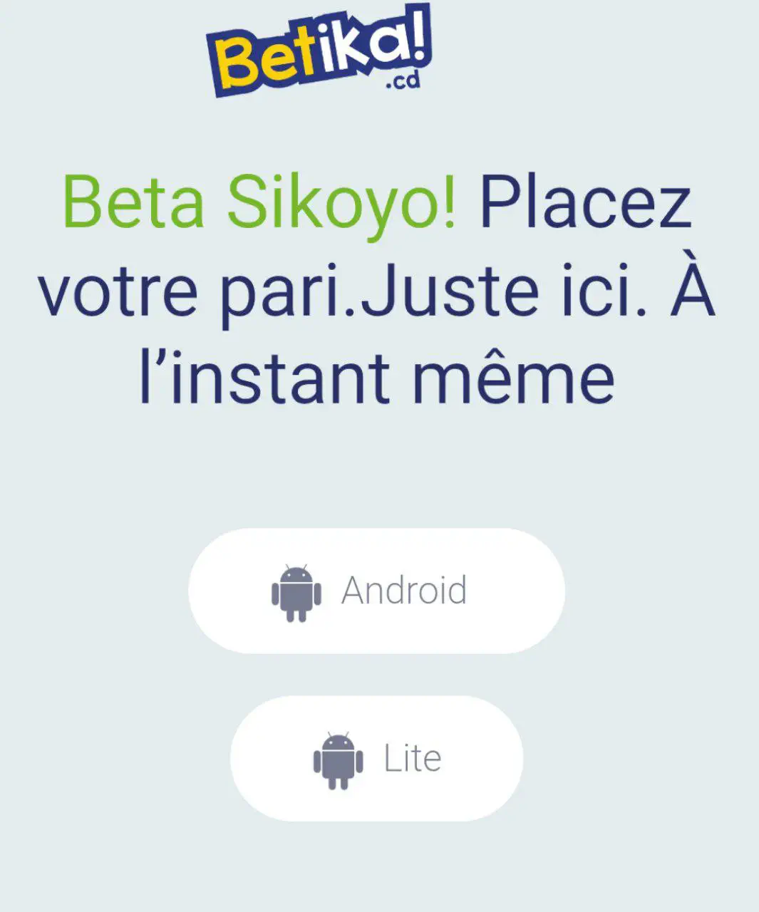Application mobile Betika