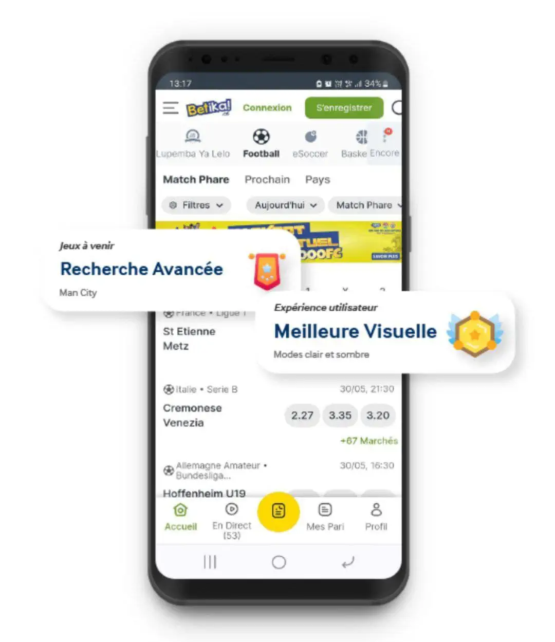 Betika sur mobile