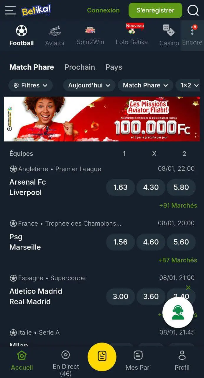 Sports à Betika