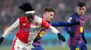 UEFA Champions League: Four-goal first half leaves Slavia Prague and Barcelona locked in tense battle