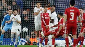 (Regardez) Ligue des champions : Mohamed Salah creuse l’écart pour Liverpool avec un coup franc en seconde période contre Qarabag