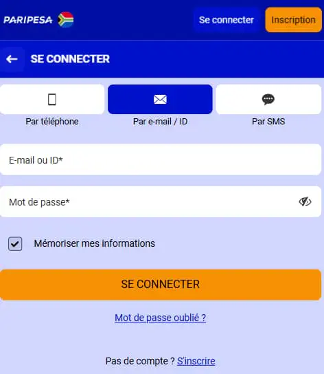 Comment se connecter à Paripesa  