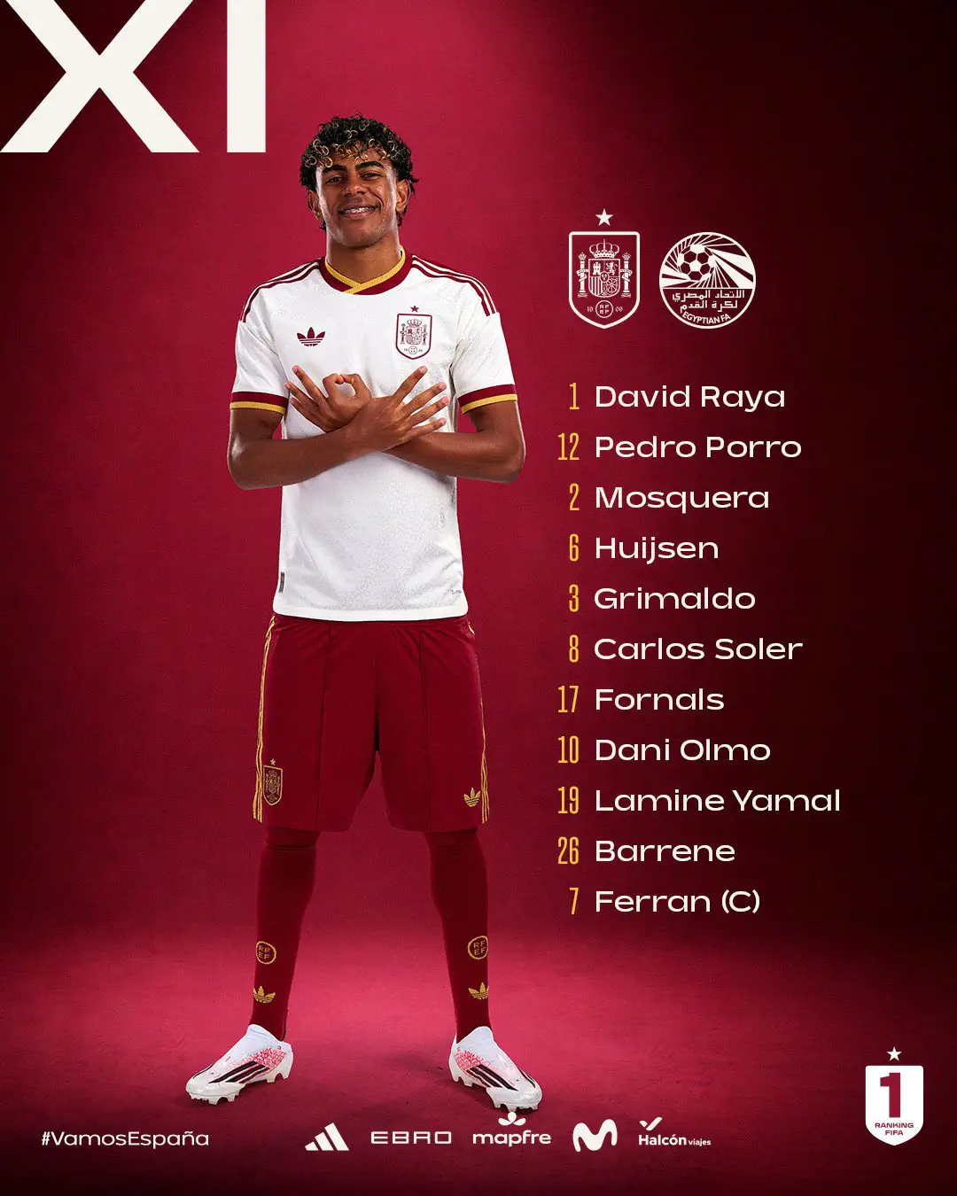 Spain Starting Line-up