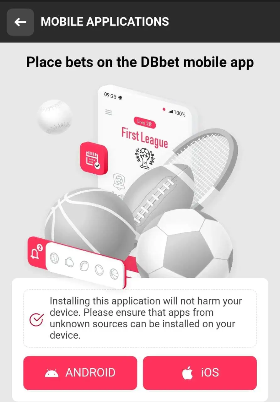 How to install the DBbet mobile app 