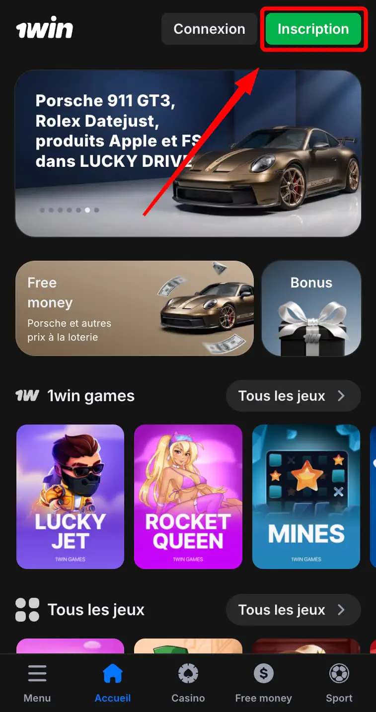 1win inscription