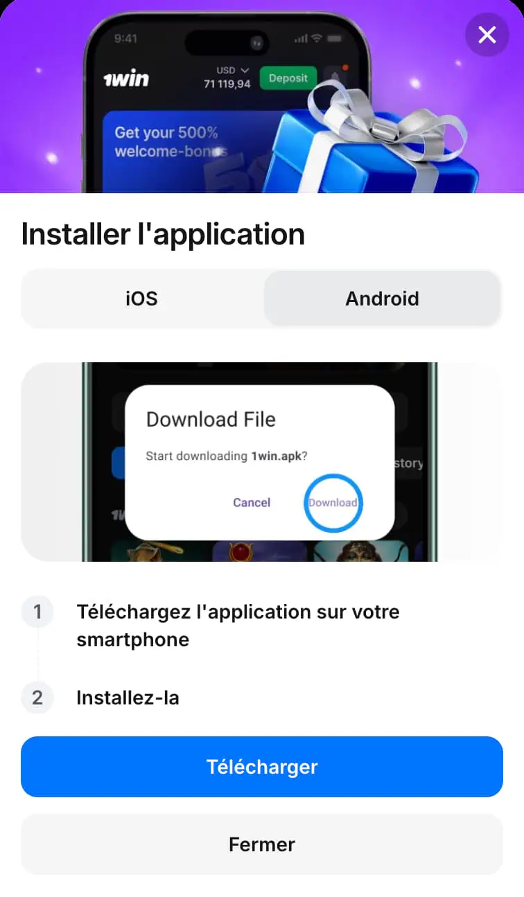 Télécharger 1Win APK