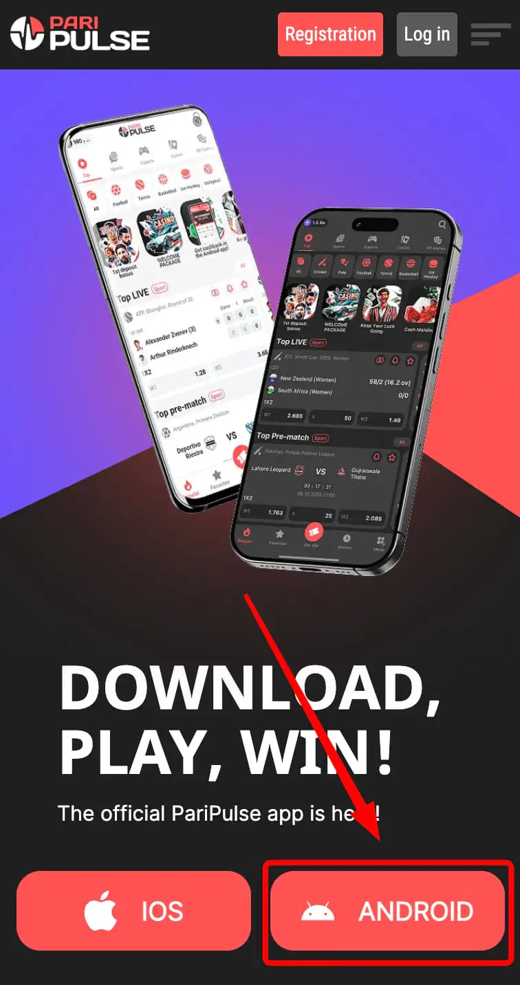 Paripulse app for Android