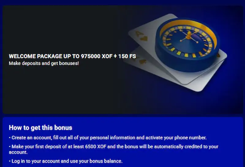 Bonus du casino Paripesa