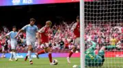 Community Shield: Arsenal lift the trophy in front of Manchester City