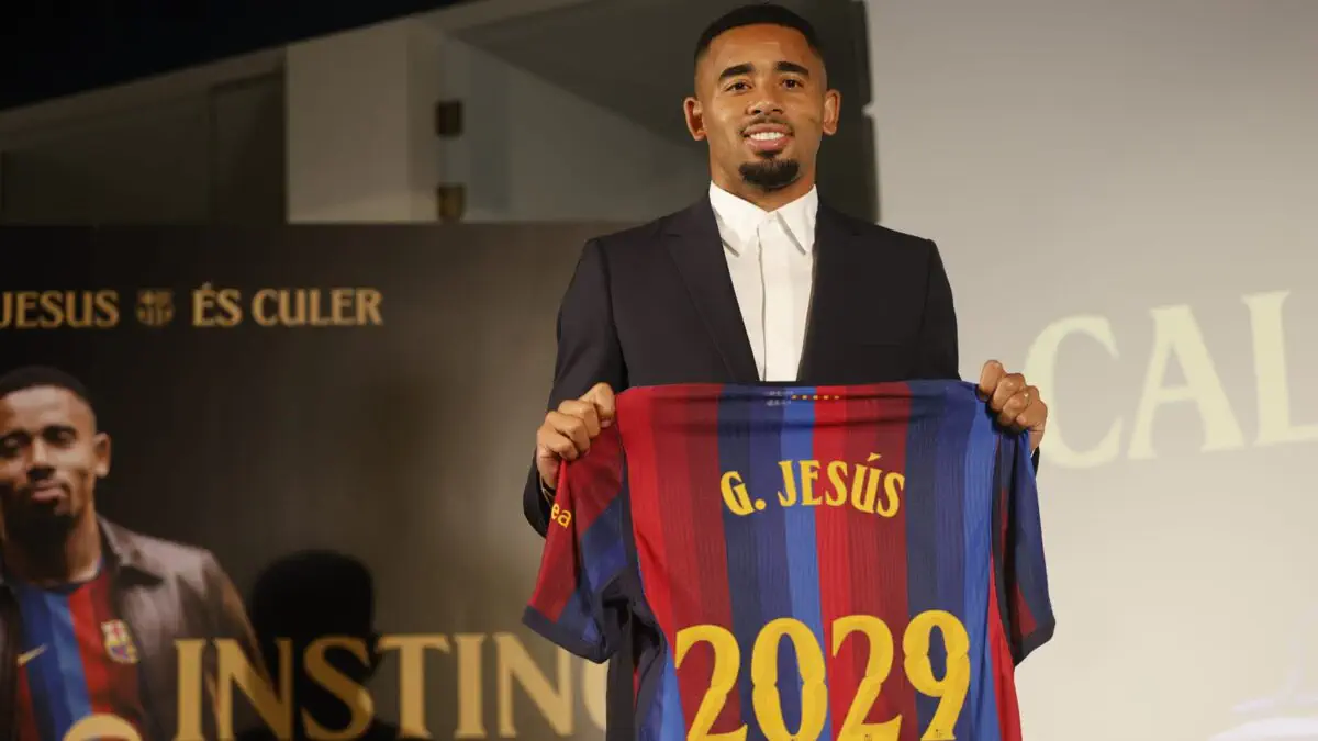 Officiel : Gabriel Jesus rejoint le FC Barcelone jusqu’en juin 2029