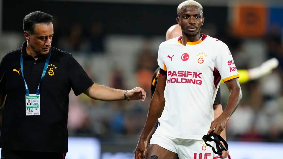 Galatasaray announces the health status of Viktor Eswemeni after his injury against Istanbul Basaksehir!