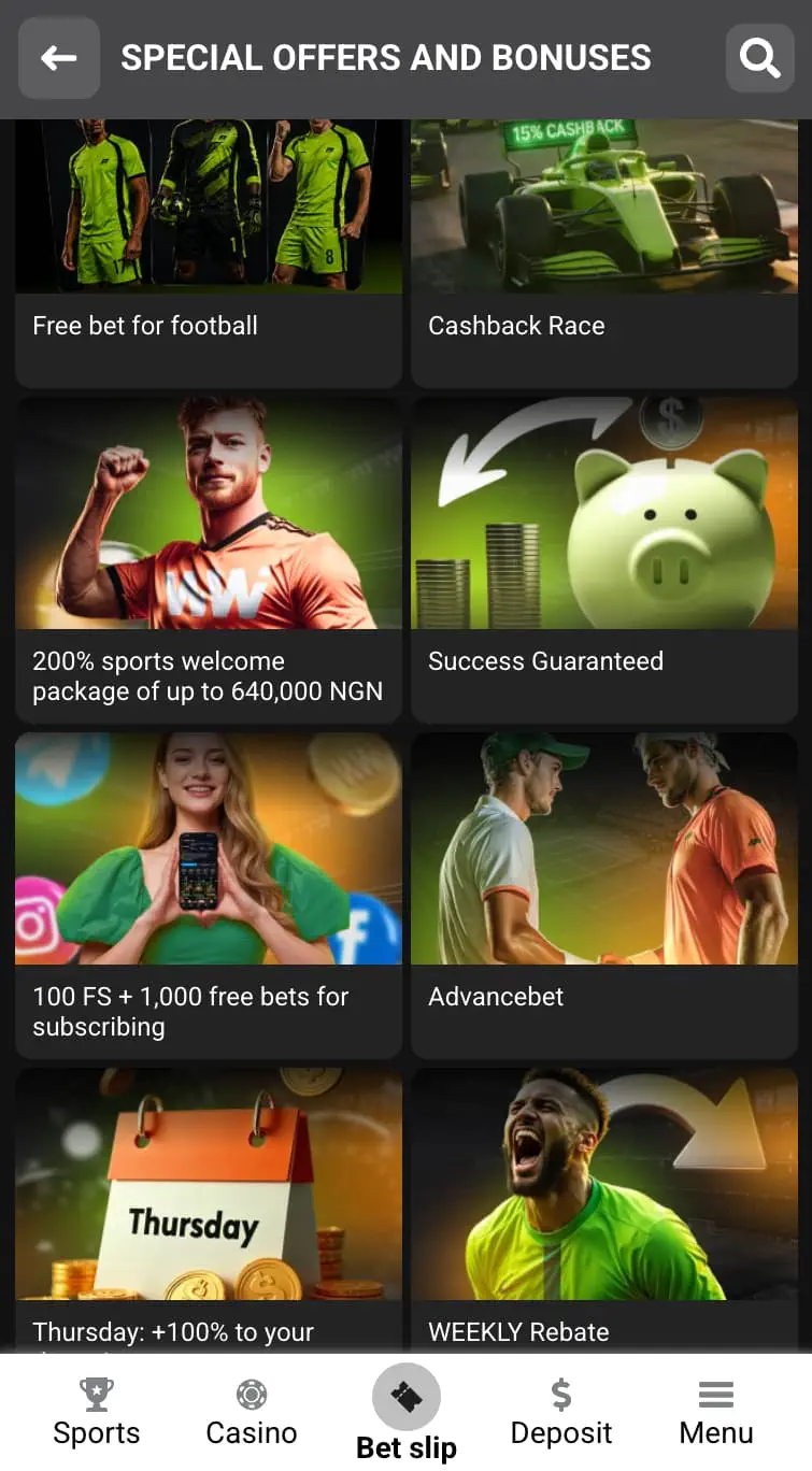 Bonuses at WinWin Bet