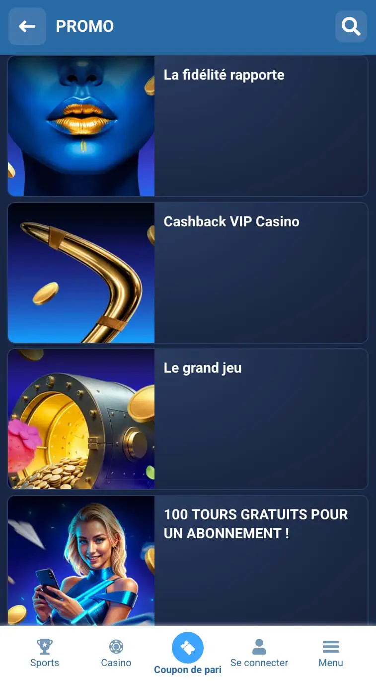 promotions du 1xBet Casino