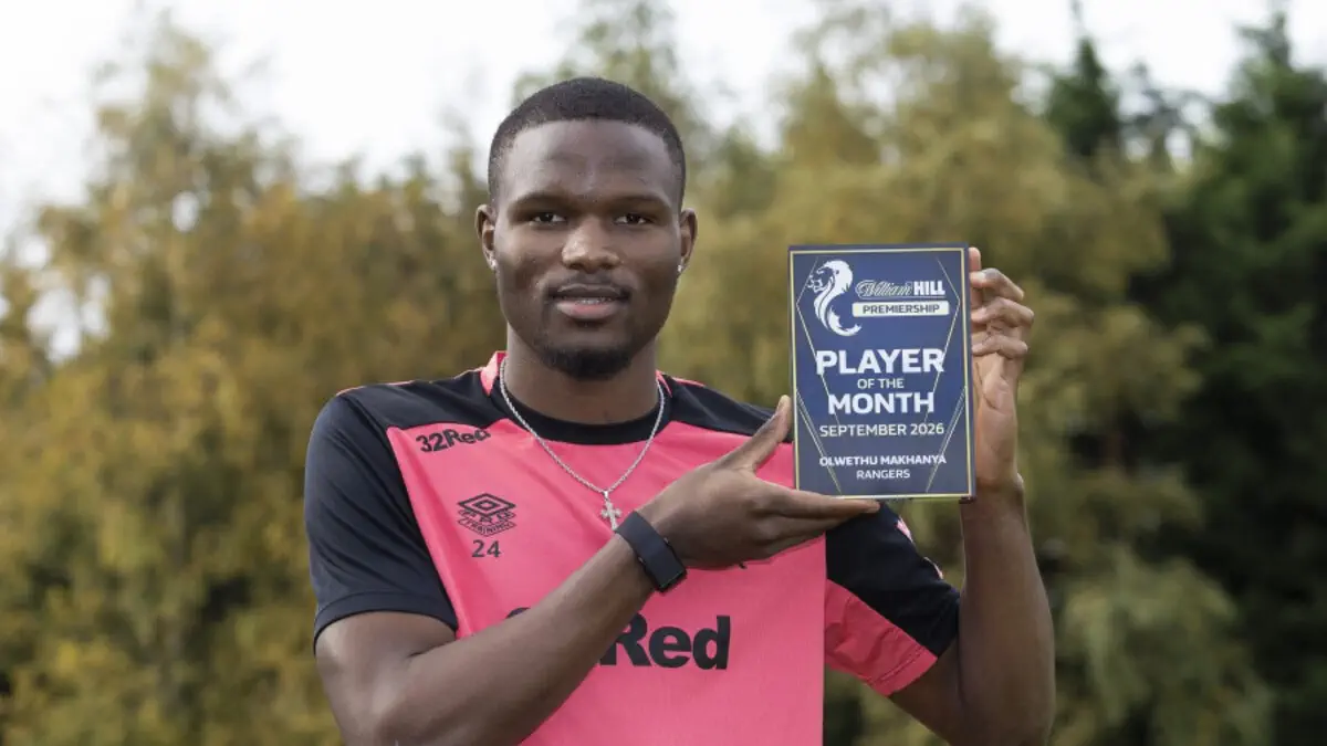 Olwethu Makhanya reacts to scooping award in Scotland 
