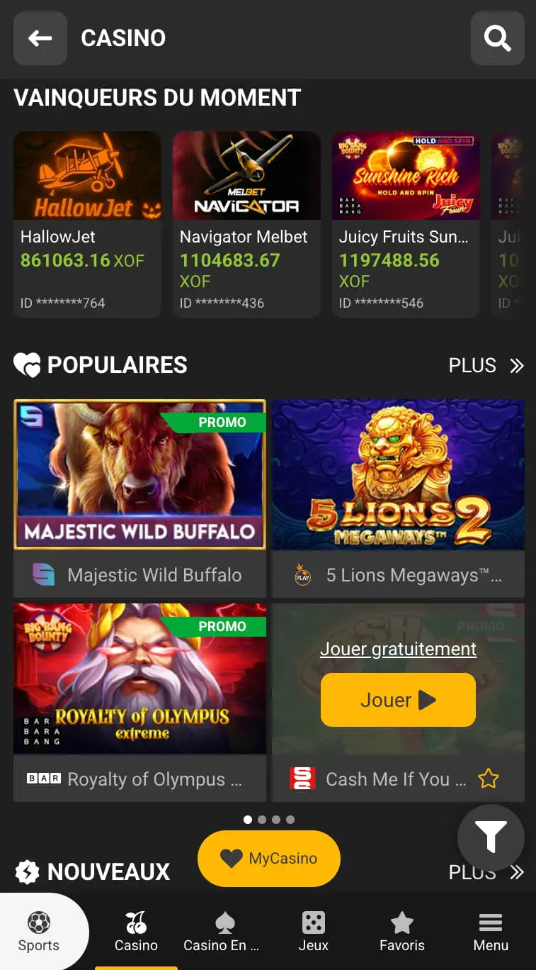 Melbet online casino