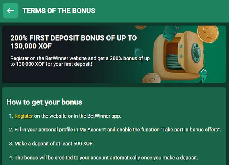 BetWinner Sport Welcome Bonus
