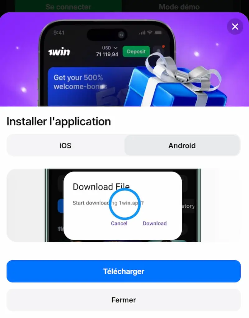 1win Aviator pour Android