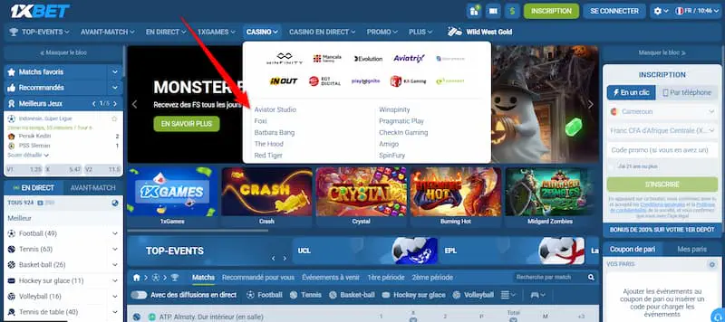 1xBet Aviator sur PC