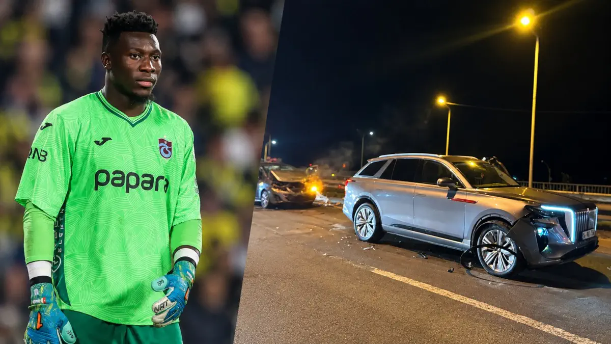 Après Trabzonspor-Hearts, Onana impliqué dans un accident de la route avec sa famille (Vidéo)