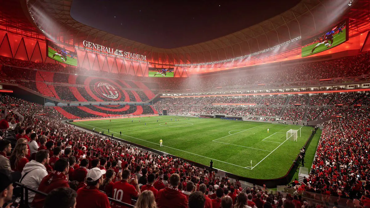 Italie : L'AC Milan et l'Inter Milan dévoilent le Generali Stadium